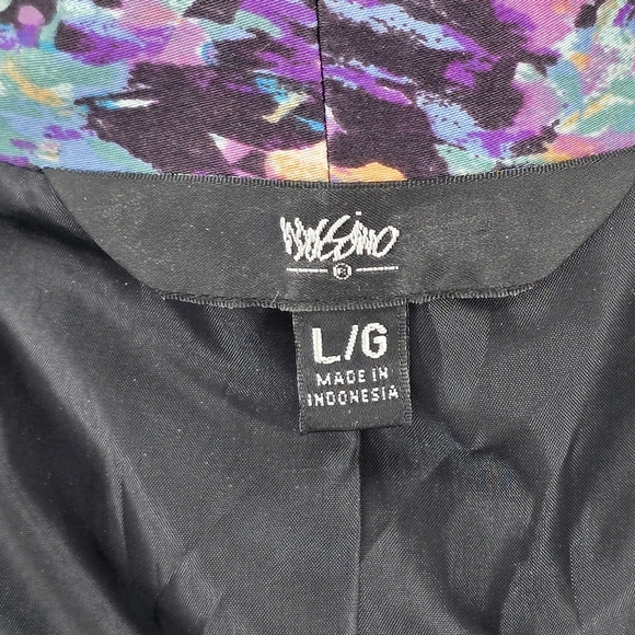 Mossimo Watercolor Design Lined Open Front Women's Blazer Sz L - Picture 5 of 7